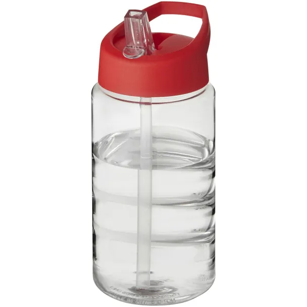 H2O Bop 500 ml spout lid sport bottle - Unbranded White Red