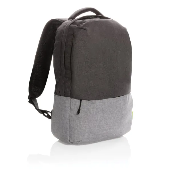  Duo color RPET 15.6" RFID laptop backpack PVC free - XD Collection Grey 