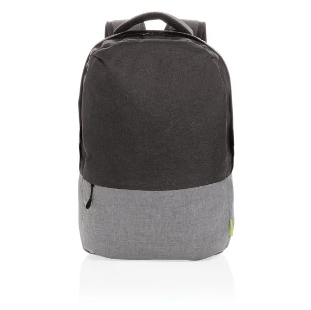  Duo color RPET 15.6" RFID laptop backpack PVC free - XD Collection Grey 