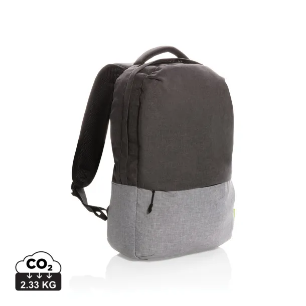  Duo color RPET 15.6" RFID laptop backpack PVC free - XD Collection Grey 