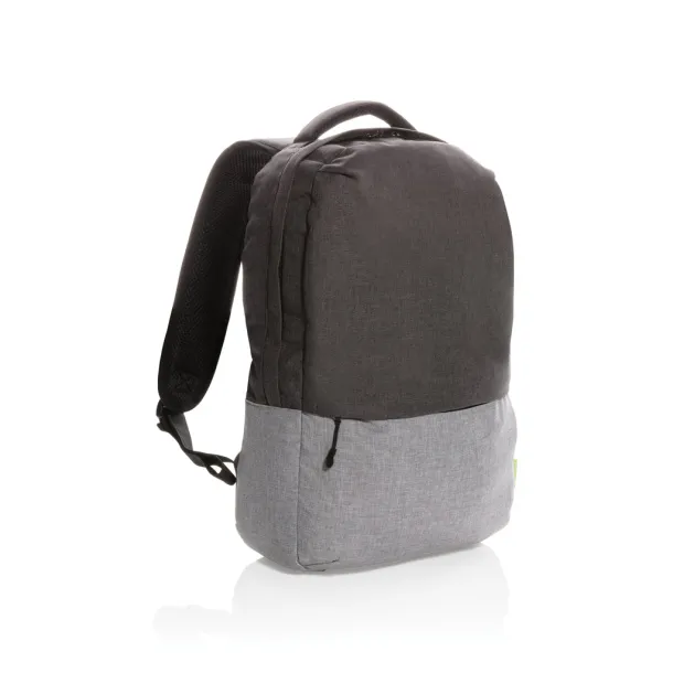  Duo color RPET 15.6" RFID laptop backpack PVC free - XD Collection Grey 