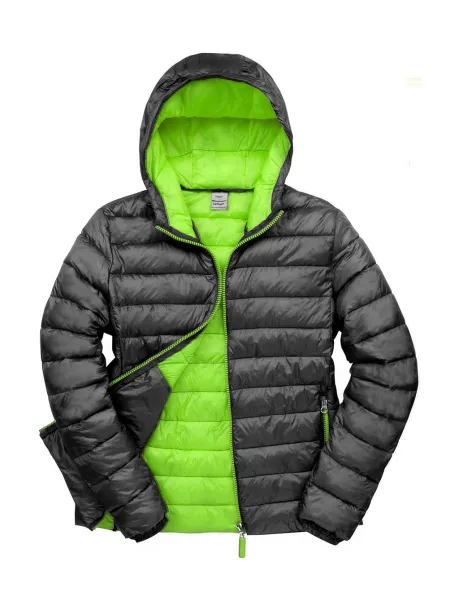  Snow Bird Hooded Jacket - Result Urban Black Lime