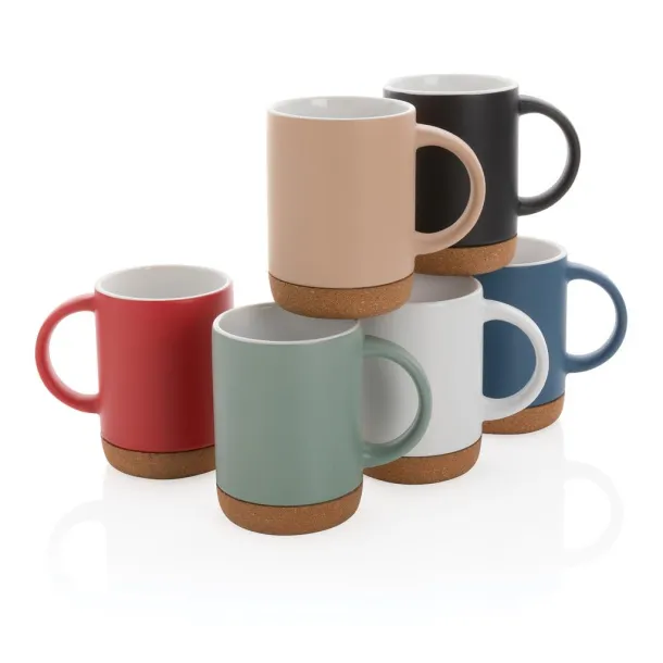  Ceramic mug with cork base - XD Collection Black 