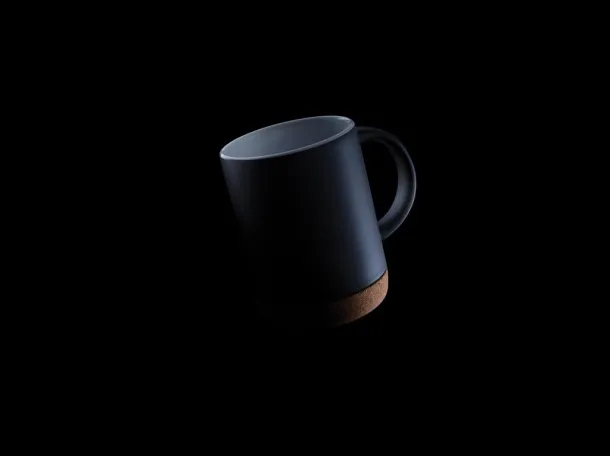  Ceramic mug with cork base - XD Collection Black 