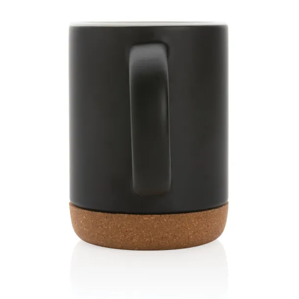  Ceramic mug with cork base - XD Collection Black 