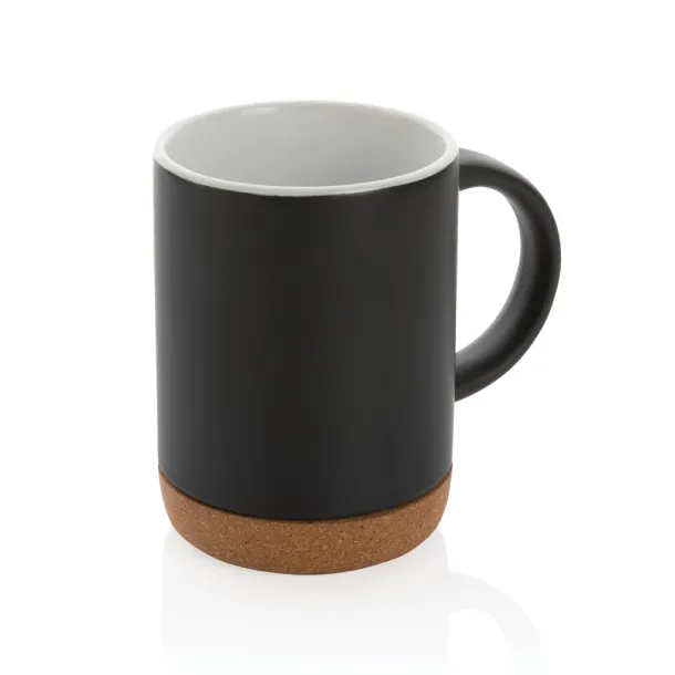  Ceramic mug with cork base - XD Collection Black 