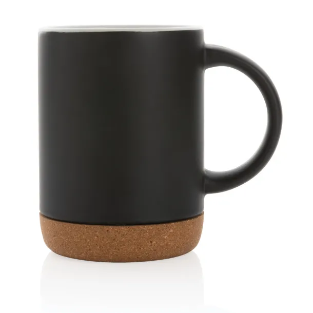  Ceramic mug with cork base - XD Collection Black 