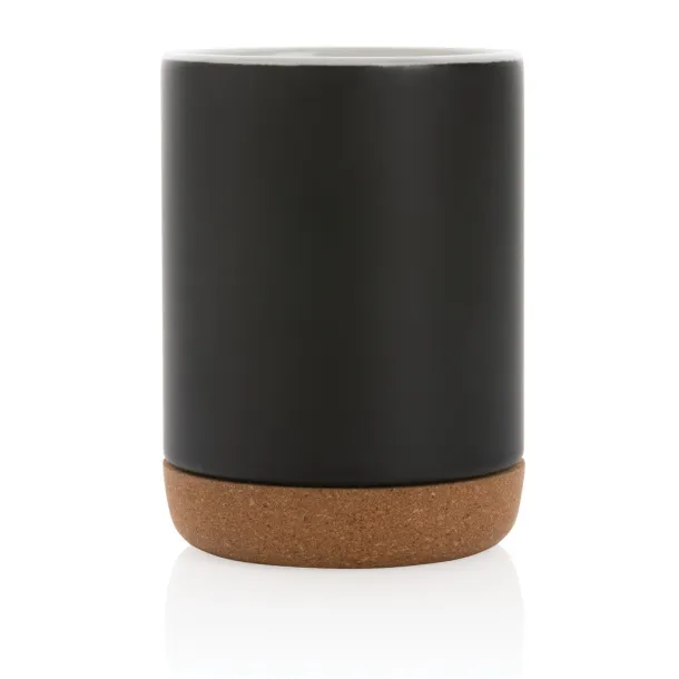  Ceramic mug with cork base - XD Collection Black 