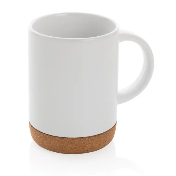  Ceramic mug with cork base - XD Collection White 