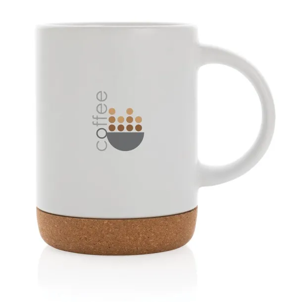  Ceramic mug with cork base - XD Collection White 