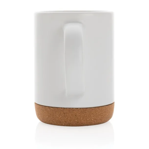  Ceramic mug with cork base - XD Collection White 