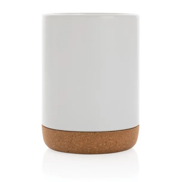  Ceramic mug with cork base - XD Collection White 