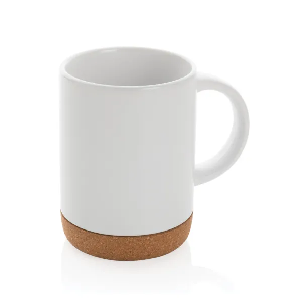  Ceramic mug with cork base - XD Collection White 