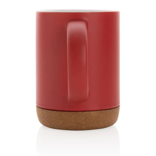  Ceramic mug with cork base - XD Collection Crvena