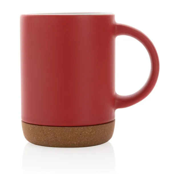  Keramička šalica s plutenom bazom, 280 ml - XD Collection Crvena