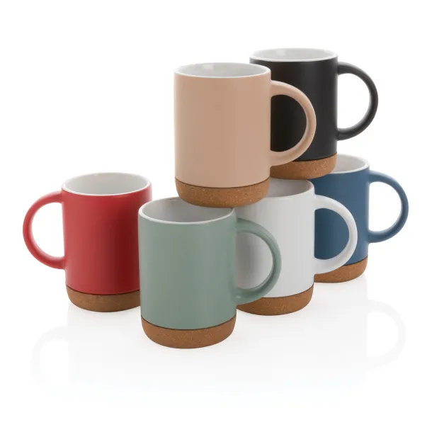  Ceramic mug with cork base - XD Collection Red 