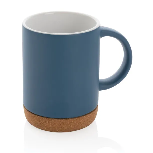  Ceramic mug with cork base - XD Collection Plava