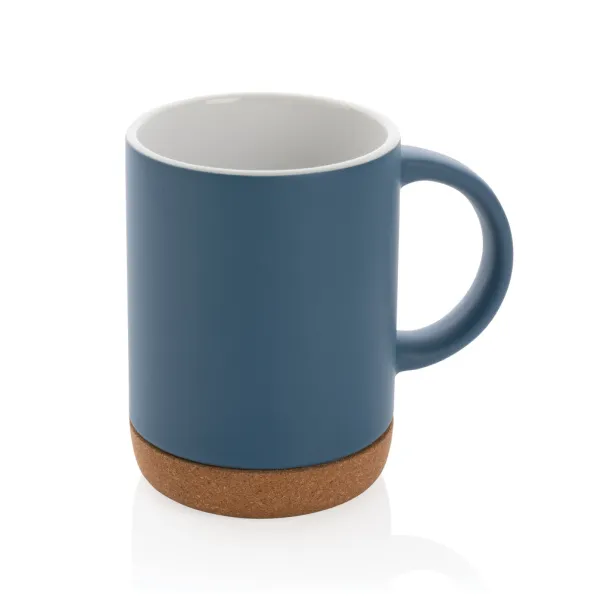  Ceramic mug with cork base - XD Collection Plava