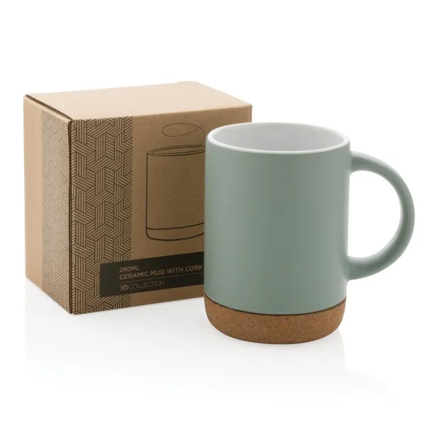  Ceramic mug with cork base - XD Collection 45533C 