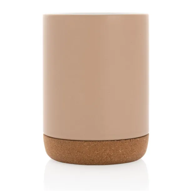  Ceramic mug with cork base - XD Collection brown 