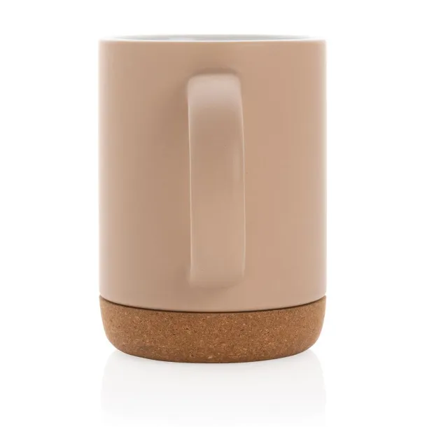  Keramička šalica s plutenom bazom, 280 ml - XD Collection brown, white
