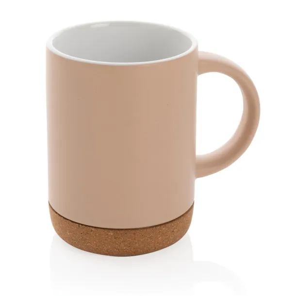  Ceramic mug with cork base - XD Collection brown, white