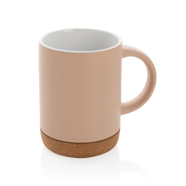  Keramička šalica s plutenom bazom, 280 ml - XD Collection brown, white