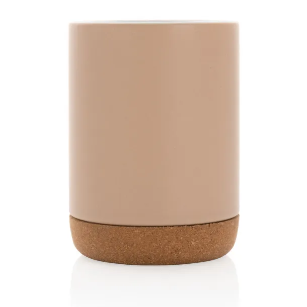  Ceramic mug with cork base - XD Collection brown, white
