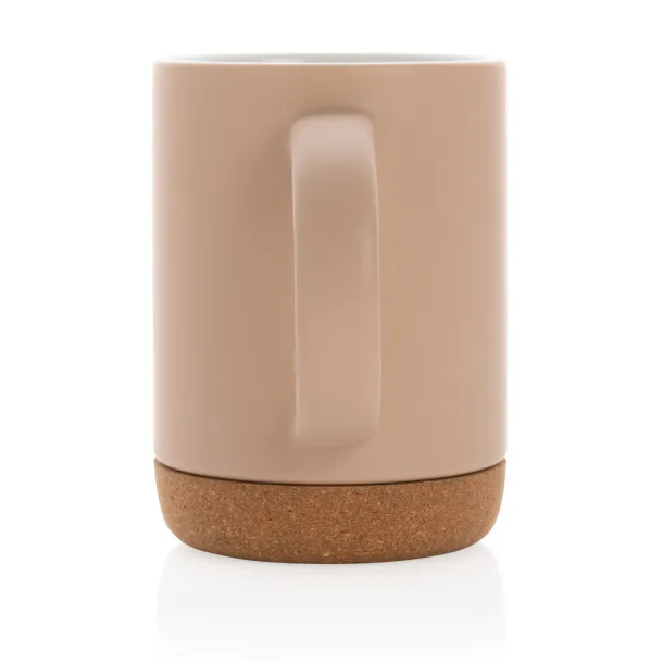  Ceramic mug with cork base - XD Collection brown, white