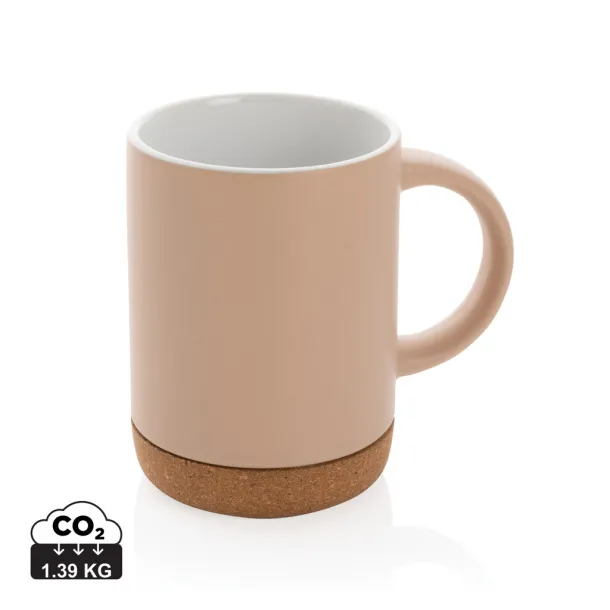  Ceramic mug with cork base - XD Collection brown 