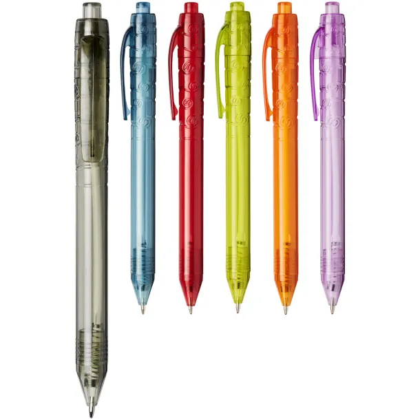 Vancouver recycled PET ballpoint pen Transparent black