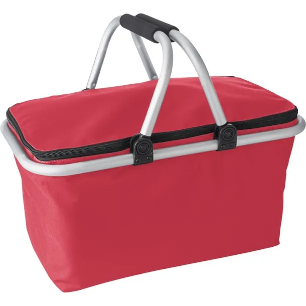  Foldable shopping basket, cooler bag red