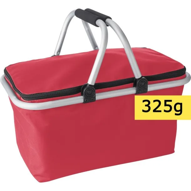  Foldable shopping basket, cooler bag red