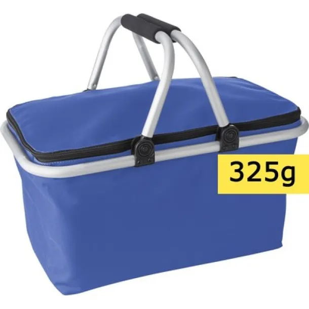  Foldable shopping basket, cooler bag blue