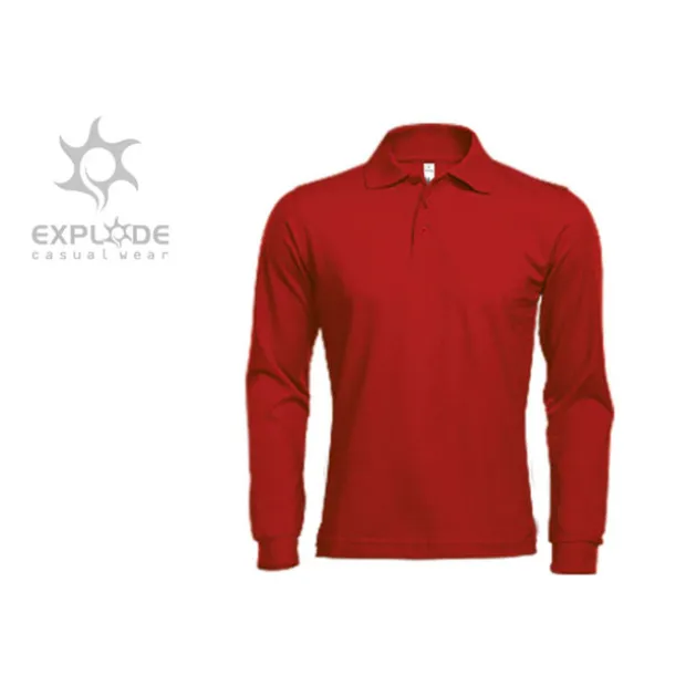 GATOR long sleeve polo shirt - EXPLODE Red