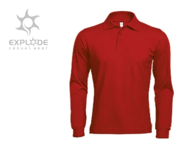 GATOR long sleeve polo shirt - EXPLODE Red