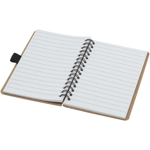 Cobble A6 wire-o recycled cardboard notebook with stone paper Natural