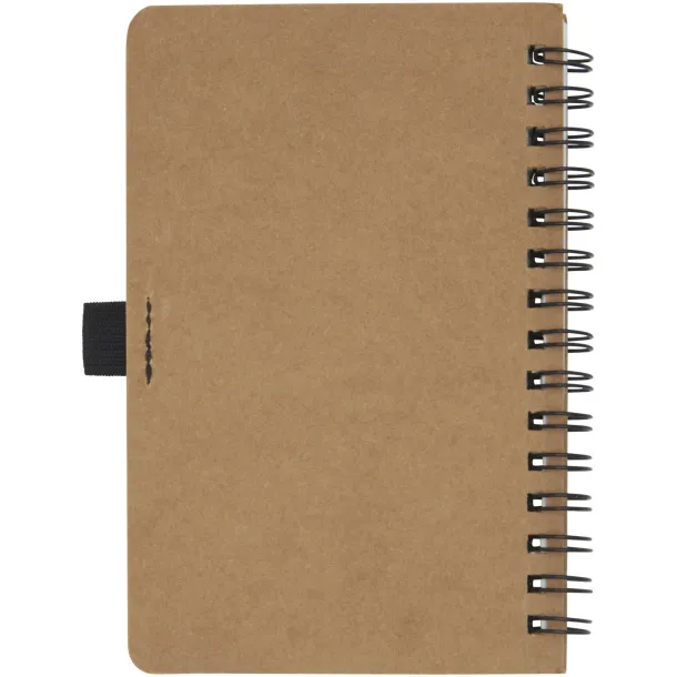 Cobble A6 wire-o recycled cardboard notebook with stone paper Natural