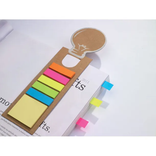 IDEA Bookmark with memo stickers Beige