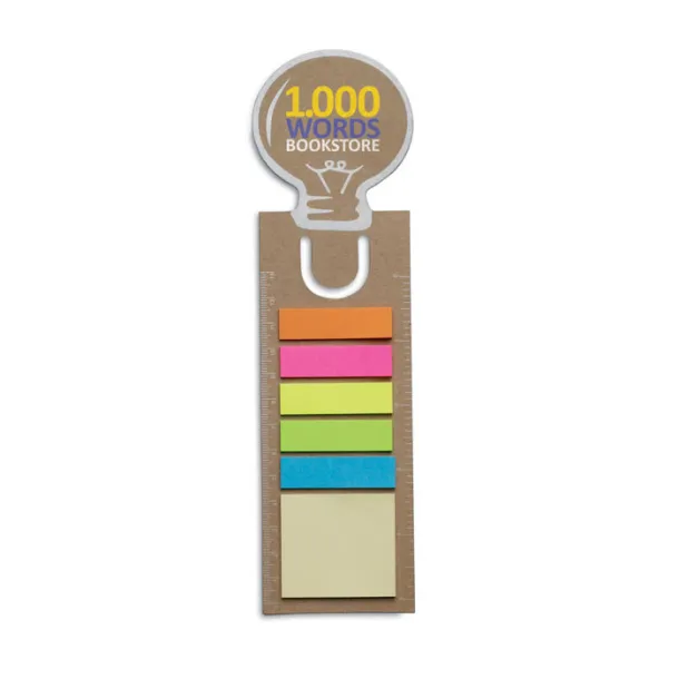 IDEA Bookmark with memo stickers Beige