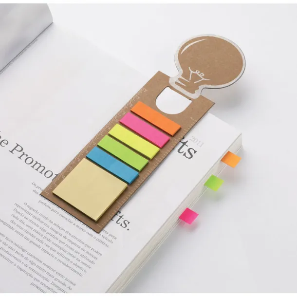 IDEA Bookmark with memo stickers Beige