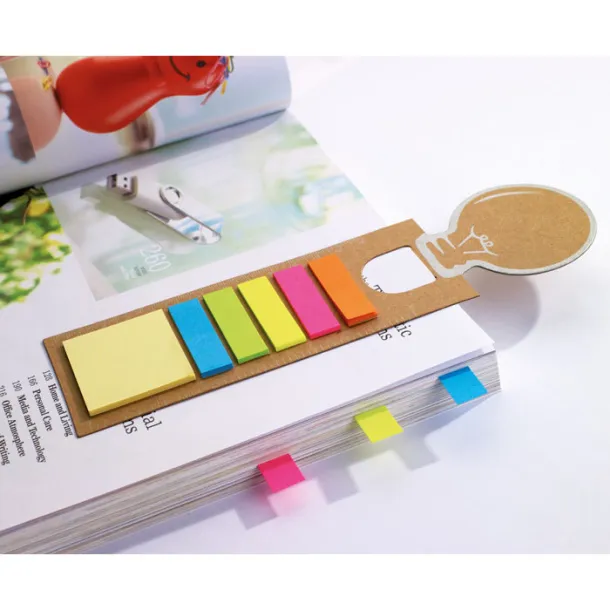 IDEA Bookmark with memo stickers Beige