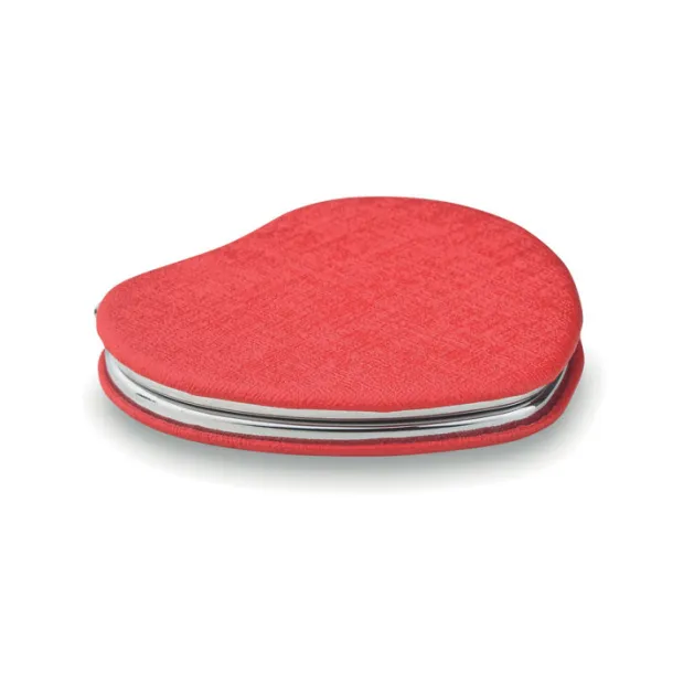 GLOW HEART Heart PU mirror Red