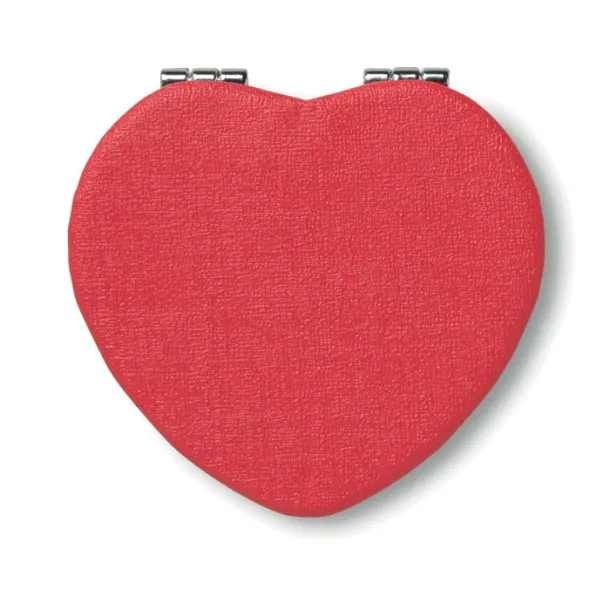 GLOW HEART Heart PU mirror Red