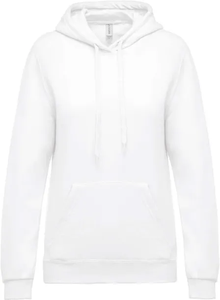  LADIES’ HOODED SWEATSHIRT - Kariban White