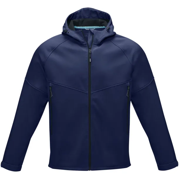 Coltan men’s GRS recycled softshell jacket - Elevate NXT Navy Blue