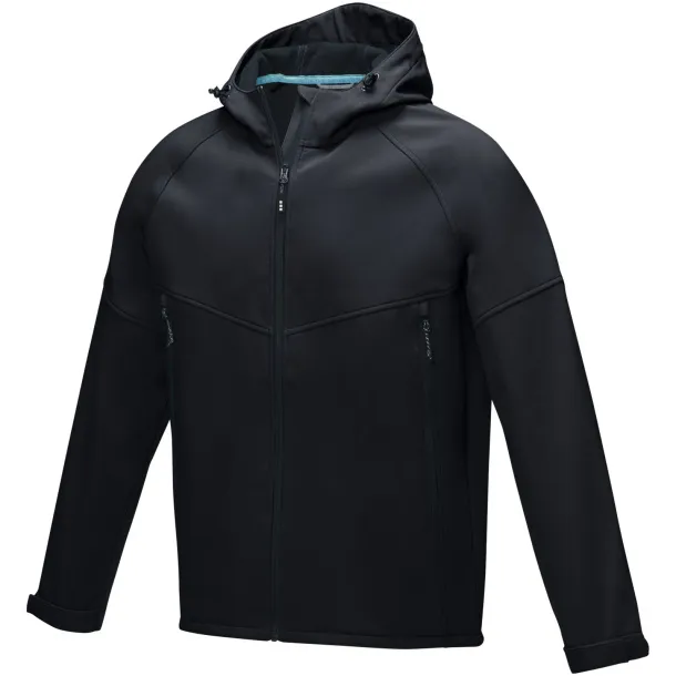 Coltan men’s GRS recycled softshell jacket - Elevate NXT Solid black