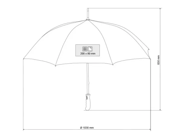 SUPERSTAR umbrella with automatic opening - CASTELLI Blue