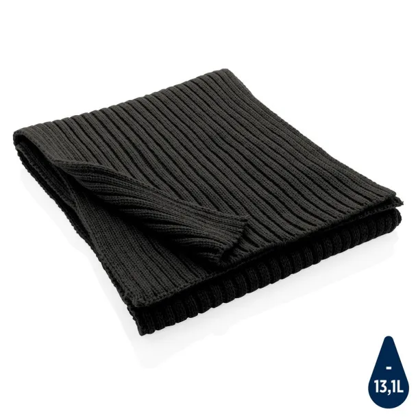  Impact AWARE™ Polylana® knitted scarf 180x25cm - XD Collection Black 