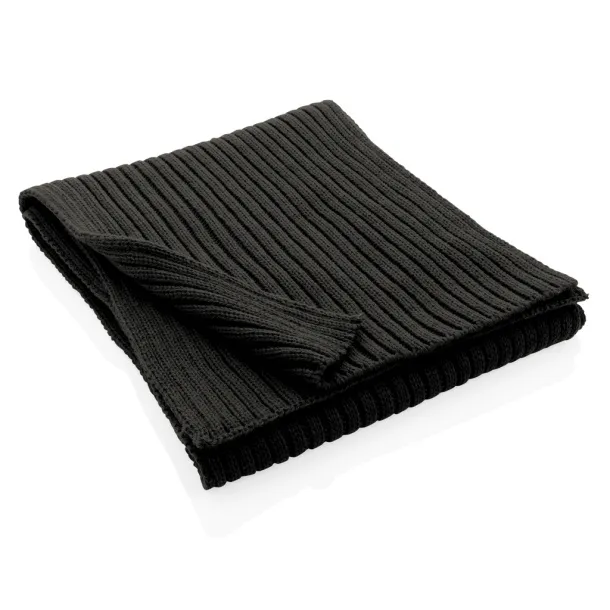  Impact AWARE™ Polylana® knitted scarf 180x25cm - XD Collection Black 